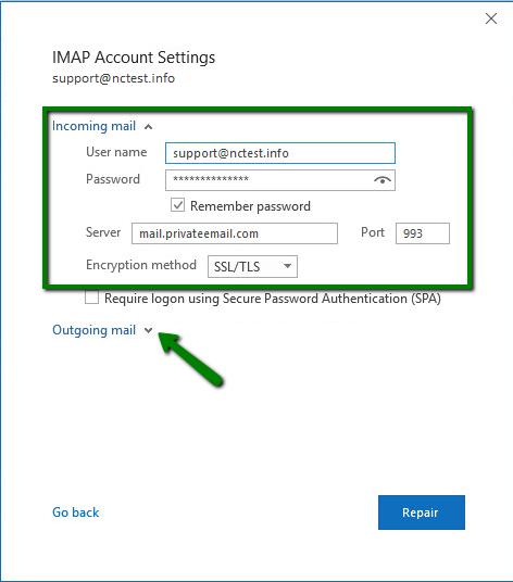 IMAP Settings