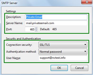 Account settings